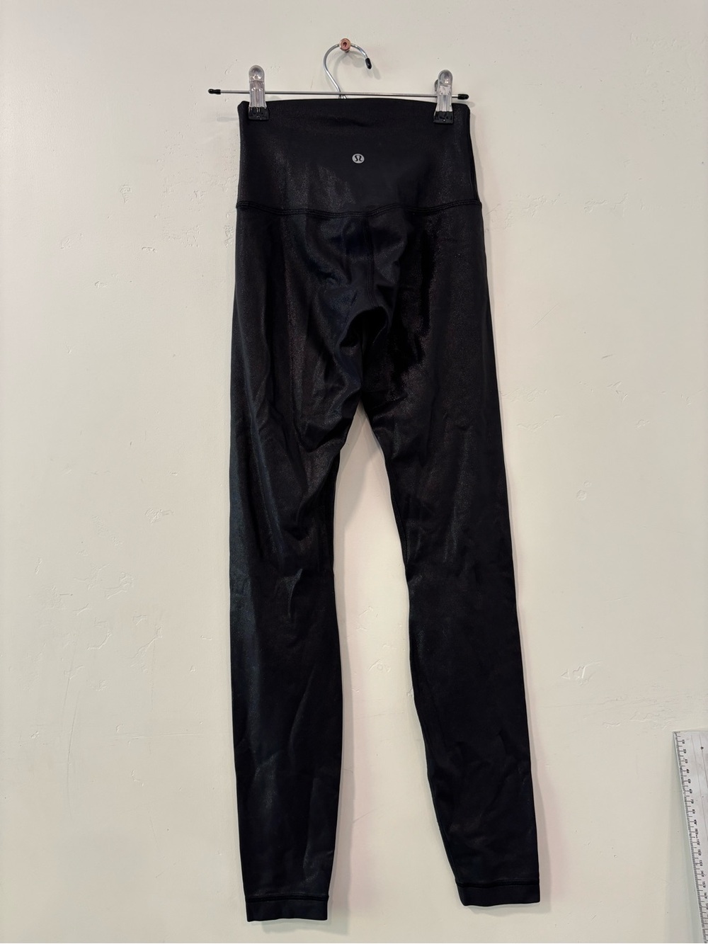 Lululemon Align High-Rise Shine Radiate Foil Print Black Shimmer Leggings 2 Gym